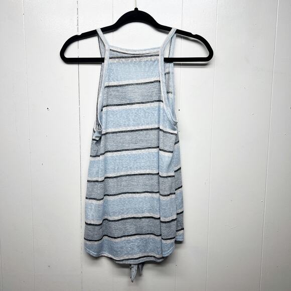 Haptics Striped Button Down Sleeveless Tie Front Top Size Small Flowy Fit - Picture 6 of 11